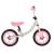 Bicicleta fara pedale pentru copii 80x40x57 cm, reglabila, roti din spuma, 1.8 kg, gri roz Household NewTrend