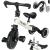 Tricicleta 3in1 Mini 67x47x51 cm, transformabila in bicicleta fara pedale, reglabila, roti din spuma, alb-negru Household NewTrend