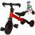Tricicleta 3in1 Mini 67x47x51 cm, transformabila in bicicleta fara pedale, reglabila, roti din spuma, rosu-negru Household NewTrend