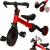 Tricicleta 3in1 Mini 67x47x51 cm, transformabila in bicicleta fara pedale, reglabila, roti din spuma, rosu-negru Household NewTrend