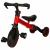Tricicleta 3in1 Mini 67x47x51 cm, transformabila in bicicleta fara pedale, reglabila, roti din spuma, rosu-negru Household NewTrend