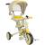 Tricicleta copii 6in1, 70x31x89 cm, cu ghidon reglabil, sezut cu spatar si copertina, cadru metalic, galben-gri Household NewTrend