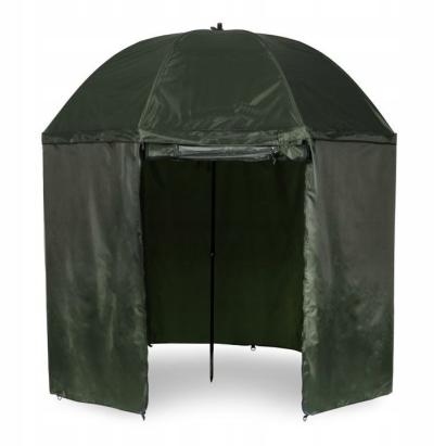 Umbrela pescuit 200x220 cm, inchidere completa cu perete detasabil, reglabil, otel si Oxford impermeabil, verde Household NewTrend