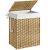 SONGMICS Cos rufe cu capac, ratan sintetic si sac detasabil, 90 L, 46x33x60 cm, natur Household NewTrend