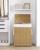 SONGMICS Cos rufe cu capac, ratan sintetic si sac detasabil, 90 L, 46x33x60 cm, natur Household NewTrend
