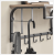 VASAGLE Cuier perete cu polita, bara si 5 carlige, 66x27x30 cm, gri Household NewTrend