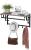 VASAGLE Cuier perete cu polita, bara si 5 carlige, 66x27x30 cm, gri Household NewTrend