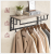 VASAGLE Cuier perete cu polita, bara si 5 carlige, 66x27x30 cm, gri Household NewTrend