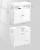 VASAGLE Dulap baie 60x30x60 cm, 2 usi, compartiment deschis, stil scandinav, alb mat Household NewTrend
