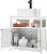 VASAGLE Dulap baie 60x30x60 cm, 2 usi, compartiment deschis, stil scandinav, alb mat Household NewTrend