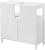 VASAGLE Dulap baie 60x30x60 cm, 2 usi, compartiment deschis, stil scandinav, alb mat Household NewTrend