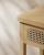 VASAGLE Consola hol 100x30x80 cm, 2 sertare, raft deschis, colturi rotunjite, stil boho, MDF si ratan PVC, bej stejar Household NewTrend