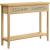 VASAGLE Consola hol 100x30x80 cm, 2 sertare, raft deschis, colturi rotunjite, stil boho, MDF si ratan PVC, bej stejar Household NewTrend