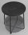 VASAGLE Masuta de cafea rotunda cu cos de stofa, stil modern, 45x50cm, negru-gri Household NewTrend