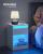 VASAGLE noptiera cu iluminare LED reglabila, 35x40x55 cm, 2 sertare, raft deschis, MDF si PAL, alb Household NewTrend