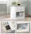 VASAGLE Noptiera cu sertar si compartiment deschis, 28x39x41 cm, alb Household NewTrend