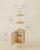 VASAGLE Biblioteca cu 6 etaje, cadru metalic, usa cu efect ratan Boho, 30x40x175 cm, alb si bej Household NewTrend