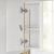 VASAGLE Dulap de baie de perete, 3 usi cu oglinda, compartiment deschis, 15x70x70 cm, alb auriu Household NewTrend