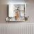 VASAGLE Dulap de baie de perete, 3 usi cu oglinda, compartiment deschis, 15x70x70 cm, alb auriu Household NewTrend