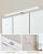 VASAGLE Dulap de baie de perete, 3 usi cu oglinda, compartiment deschis, 15x70x70 cm, alb auriu Household NewTrend
