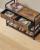 VASAGLE Cuier cu polite de depozitare pantofi si 2 sertare, cadru din otel, stil industrial, 30x80x182cm, maro rustic Household NewTrend