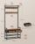 VASAGLE Cuier cu polite de depozitare pantofi si 2 sertare, cadru din otel, stil industrial, 30x80x182cm, maro rustic Household NewTrend