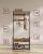 VASAGLE Cuier cu polite de depozitare pantofi si 2 sertare, cadru din otel, stil industrial, 30x80x182cm, maro rustic Household NewTrend