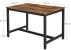 VASAGLE Masa de bucatarie pentru 4 persoane, cadru metalic, stil industrial, 120x75x75 cm, maro rustic Household NewTrend