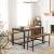 VASAGLE Masa de bucatarie pentru 4 persoane, cadru metalic, stil industrial, 120x75x75 cm, maro rustic Household NewTrend
