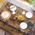 VASAGLE Masa de bucatarie pentru 4 persoane, cadru metalic, stil industrial, 120x75x75 cm, maro rustic Household NewTrend