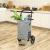 SONGMICS Carucior de cumparaturi piata, pliabil, compartiment frigorific, multifunctional, 44x35x100 cm, gri Household NewTrend