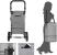 SONGMICS Carucior de cumparaturi piata, pliabil, compartiment frigorific, multifunctional, 44x35x100 cm, gri Household NewTrend
