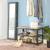 VASAGLE Raft pentru pantofi cu 2 polite, 73x30x45cm, otel, stil industrial, gri stejar si negru Household NewTrend