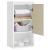 VASAGLE Dulap de baie de perete cu 3 polite, usa cu directie de deschidere reglabila, 30x40x80 cm, alb cu bej Household NewTrend