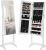 SONGMICS Oglinda de podea cu suport, din MDF, spatiu de depozitare, 41x37x152 cm, alb Household NewTrend
