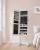 SONGMICS Oglinda de podea cu suport, din MDF, spatiu de depozitare, 41x37x152 cm, alb Household NewTrend