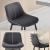 VASAGLE Set 2 scaune de bar, spatar ergonomic din piele ecologica, cadru metalic, 50x50x99 cm, negru Household NewTrend