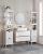 VASAGLE Dulap de baie tip coloana, din MDF, cu 2 sertare si 3 rafturi, 30x30x142 cm, alb Household NewTrend