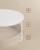 VASAGLE Masuta de cafea rotunda cu cos de stofa, stil modern, 45x75cm, alb cu bej Household NewTrend