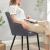 SONGMICS Scaun living tapitat din catifea cu cotiere, sarcina 110 kg, 63x60x85 cm, gri Household NewTrend