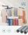 SONGMICS Uscator vertical pentru rufe, mobil si pliabil, cu doua umerase, 64x126x172 cm, sarcina 35kg Household NewTrend
