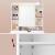 VASAGLE Masa de toaleta cu taburet si oglinda, iluminare LED reglabila, 6 sertare, 98x40x145 cm, alb Household NewTrend