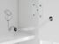 VASAGLE Masa de toaleta cu taburet si oglinda, iluminare LED reglabila, 6 sertare, 98x40x145 cm, alb Household NewTrend
