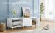 VASAGLE Comoda pentru TV de pana la 65 inch, cu 2 usi si raft reglabil, 40x140x50 cm, alb Household NewTrend
