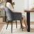 SONGMICS Scaun living tapitat din catifea cu cotiere, sarcina 110 kg, 61x60x87 cm, gri Household NewTrend