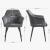 SONGMICS Scaun living tapitat din catifea cu cotiere, sarcina 110 kg, 61x60x87 cm, gri Household NewTrend