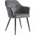SONGMICS Scaun living tapitat din catifea cu cotiere, sarcina 110 kg, 61x60x87 cm, gri Household NewTrend