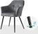 SONGMICS Scaun living tapitat din catifea cu cotiere, sarcina 110 kg, 61x60x87 cm, gri Household NewTrend
