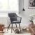 SONGMICS Scaun living tapitat din catifea cu cotiere, sarcina 110 kg, 61x60x87 cm, gri Household NewTrend