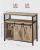 VASAGLE Comoda pentru living sau bucatarie, cu 2 usi glisante, rafturi reglabile, stil rustic, 33x100x80 cm, maro Household NewTrend